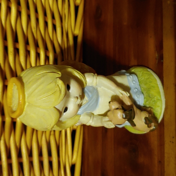 Vintage Rare Tender Times Figurines Angel With Dog Figurine - Picture 2 of 6
